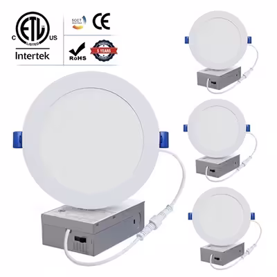 USA In Stock Commercial Flat Brightness Slim Small 5CCT 9w 12w 18w Recessed Round Led Panel Light